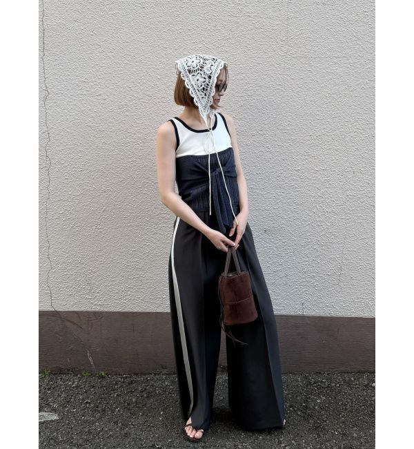 LAGUNAMOON「ニットレース刺繍スカーフ」|バンダナ・スカーフ|