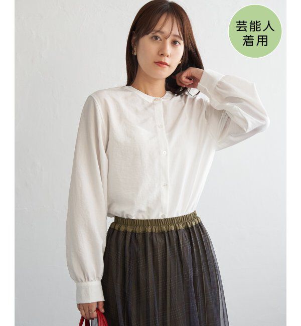 ikka「【親子コーデ】マルチWAYバンドカラーシャツ」|シャツ・ブラウス|オフホワイト