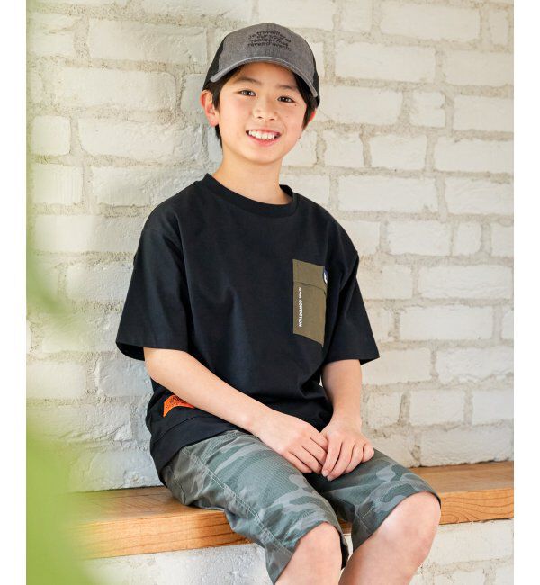 ikka kids「冷感異素材ポケ付きTシャツ（120~160cm）」|Tシャツ・カットソー|