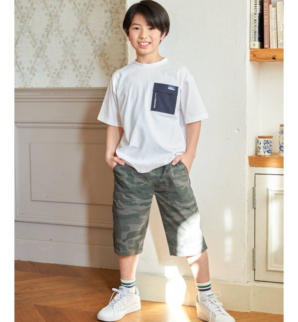 ikka kids「冷感異素材ポケ付きTシャツ（120~160cm）」|Tシャツ・カットソー|