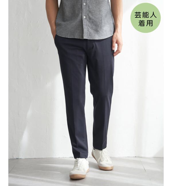 ikka「GOKU楽パンツ EASY STRETCH ピケ」|その他|ネイビーブルー