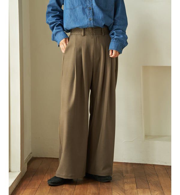 Lbc with Life「レースベルトタックワイドパンツ」|その他|