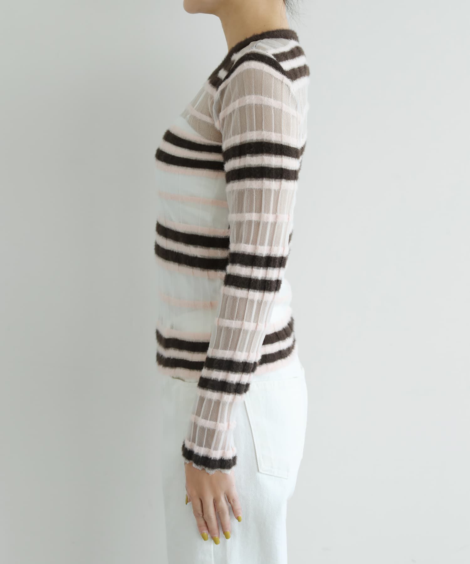 STYLE DELI「フェザーボーダーシアートップス」|Tシャツ・カットソー|