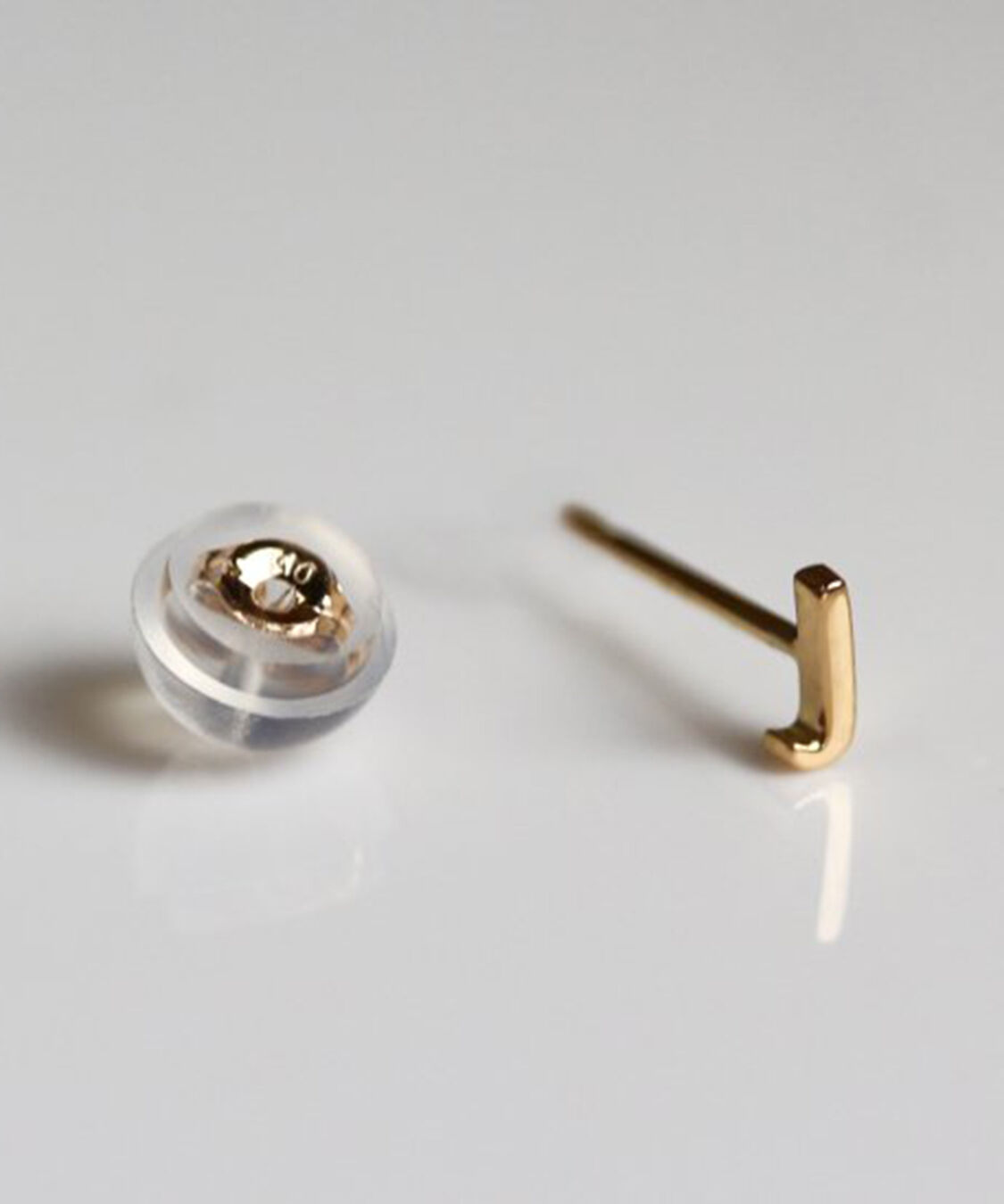  「ゴールド イニシャル ピアス | K10YG 【片耳用】」|ピアス|