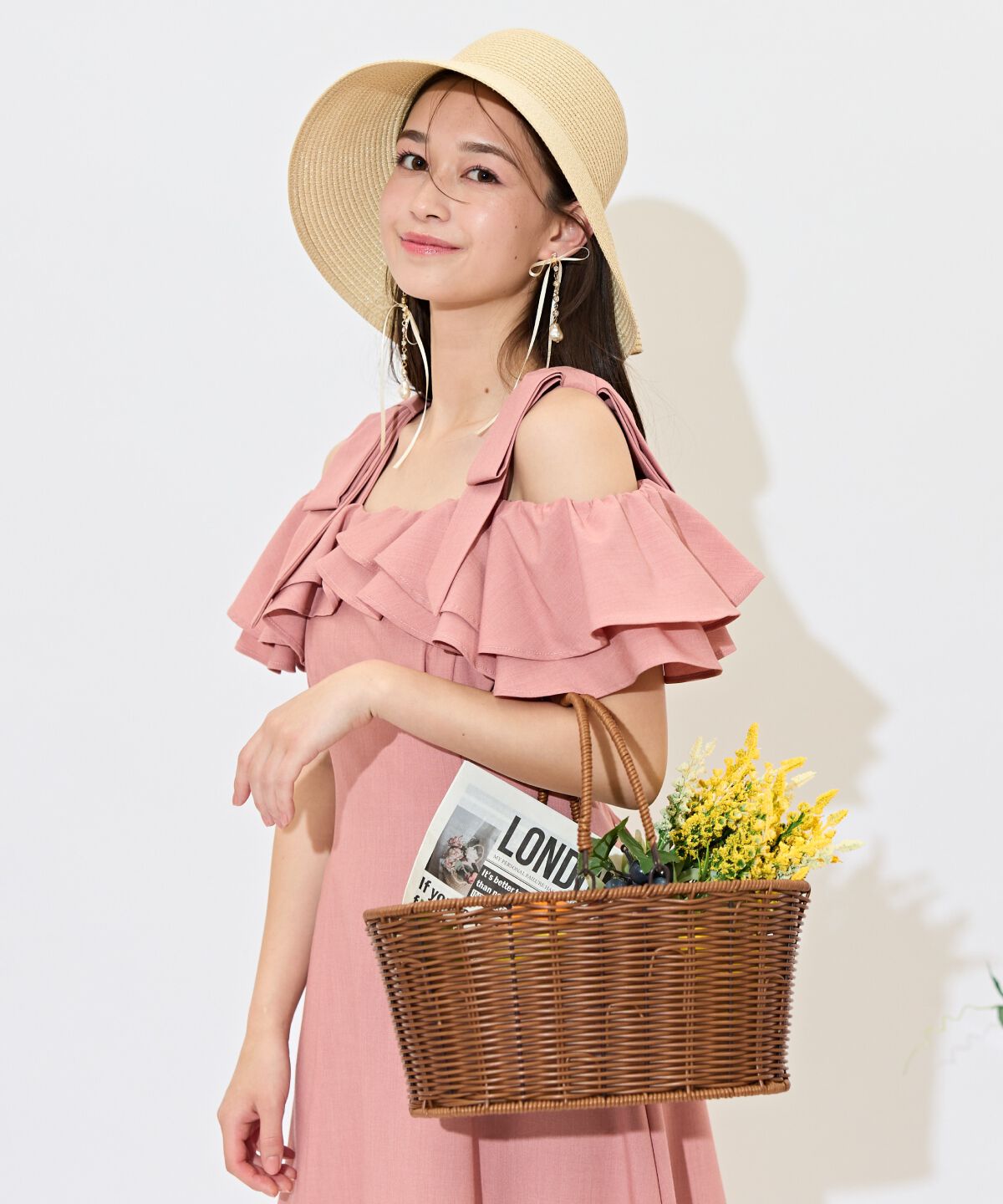 WILLSELECTION「ショルダーリボンラッフルワンピース」|ワンピース|