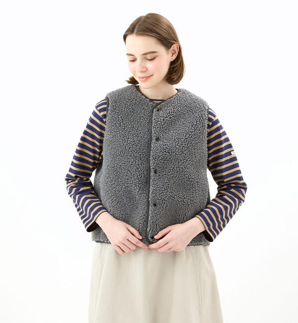 ORCIVAL | ボアフリース ノーカラーベスト WOMEN（ORCIVAL）｜ルミネの