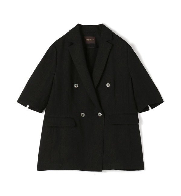 Tomorrowland レーヨンリネンオックス ハーフスリーブジャケット レーヨンリネンオックス ハーフスリーブジャケット（TOMORROWLAND