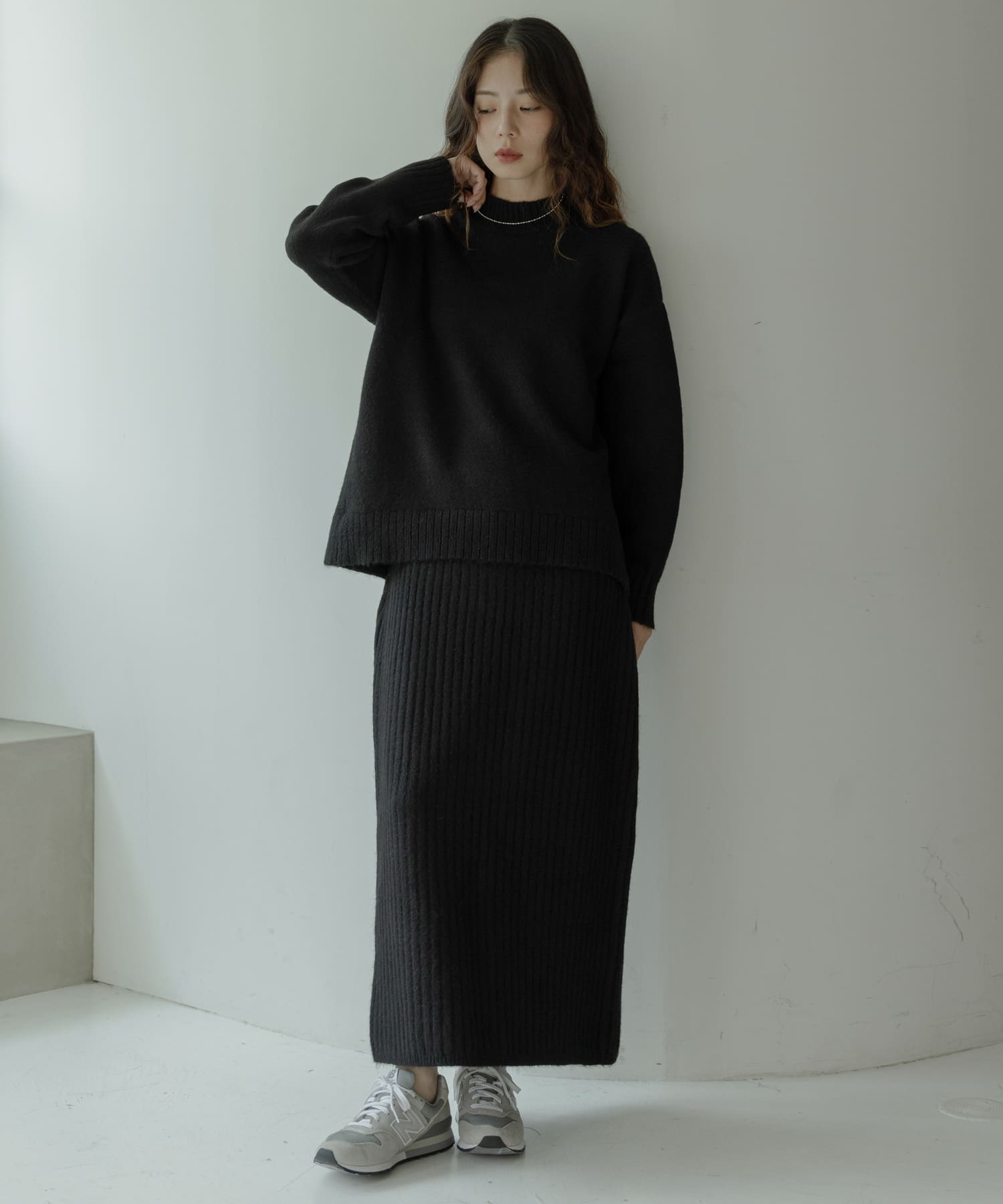 WEB限定』モックネックニット×スカートセットアップ（Sonny Label