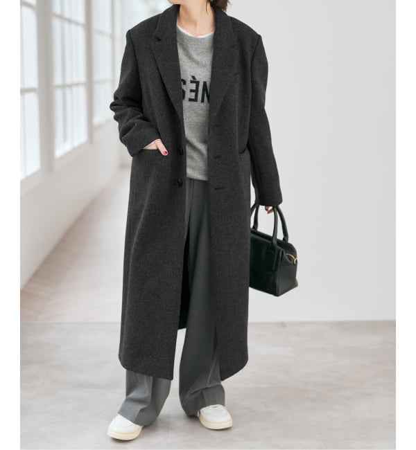 グレー ロングコート　スピックアンドスパン 3Bロングチェスターコート（チェスターコート）｜Spick and Span