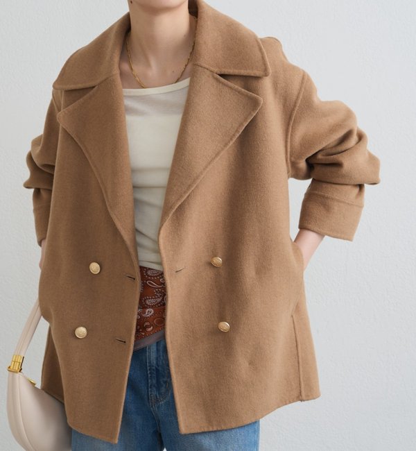 即納【LOUNGEDRESS】ミドルリバーコート　ネイビー LOUNGEDRESS】ミドルリバーコート ネイビー - メルカリ