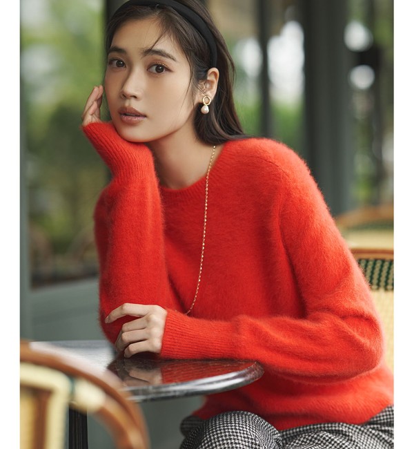 フォックスカシミヤファー ショート丈 ニット（23区）｜ルミネの